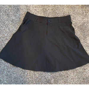 EDDIE BAUER Skirt with built in shorts Size 12 Black EUC